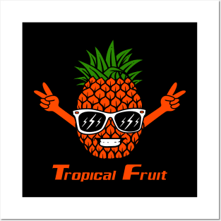 Pineapple tropical fruit Posters and Art